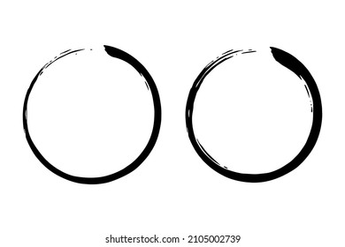 Conjunto vectorial de pincel de círculo grueso