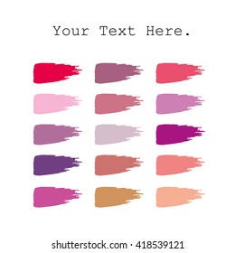 Vector set of grunge circle brush strokes