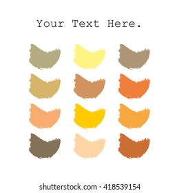 Vector set of grunge circle brush strokes