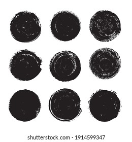 Vector set grunge circle. round shape for banner design.