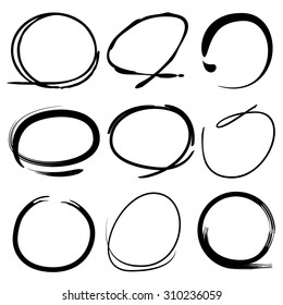 vector set of grunge circles