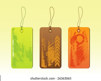 Vector Set Of Grunge Market Label Tags