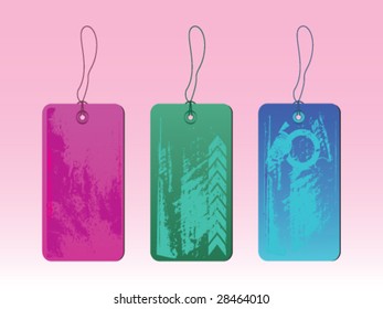 Vector Set Of Grunge Market Label Tags