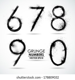 Vector set grunge number - part 2