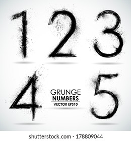 Vector set grunge number - part 1