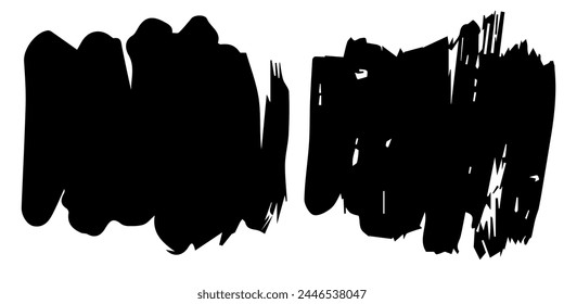 Vector set of grunge watercolor broad strokes