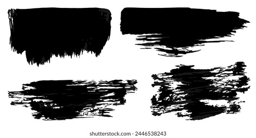 Conjunto de Vector de pinceladas amplias de acuarela grunge