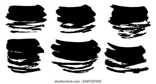 Conjunto de Vector de pinceladas amplias de acuarela grunge