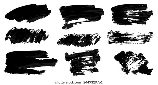 Conjunto de Vector de pinceladas amplias de acuarela grunge