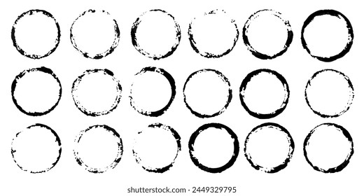 Vector set of grunge watercolor broad strokes