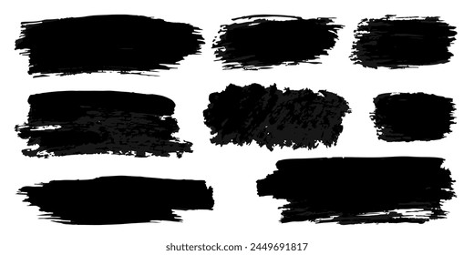 Vector set of grunge watercolor broad strokes