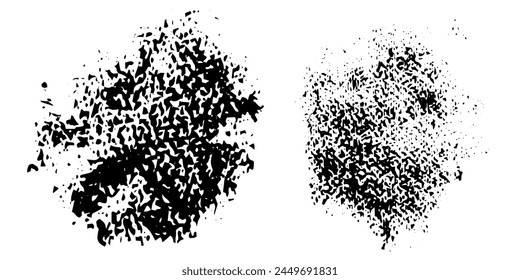 Vector set of grunge watercolor broad strokes