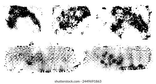 Conjunto de Vector de pinceladas amplias de acuarela grunge
