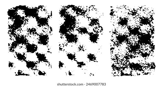 Vector set of grunge watercolor broad strokes