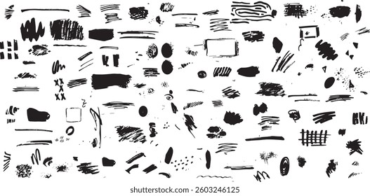Vector set of grungy graphic elements