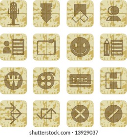 Vector set of grungy modern life icons-3