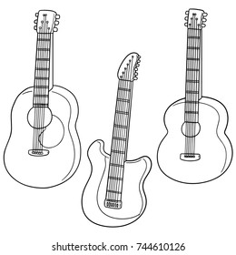 vector set of guitar