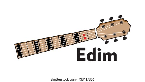 Vector Set Guitar Chord. Chord diagram. Tab. Tabulation. Finger Chart. Basic Guitar Chords. Guitar Lesson. chord finger placement. chord for beginner.