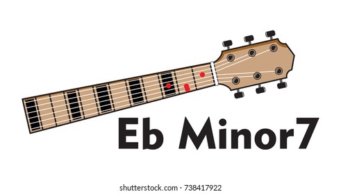 Vector Set Guitar Chord. Chord diagram. Tab. Tabulation. Finger Chart. Basic Guitar Chords. Guitar Lesson. chord finger placement. chord for beginner.