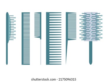 vector set of hair combs
