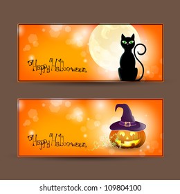 Vector set of halloween banners