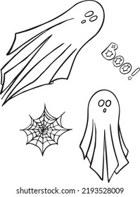 Vector set of halloween clipart. 