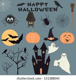 Vector set for Halloween. EPS 8.