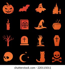 Vector Set of Halloween Icons