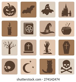 Vector Set of Halloween Icons
