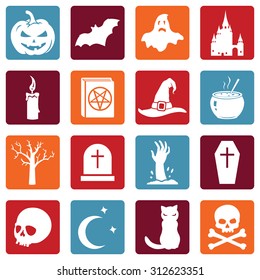 Vector Set of Halloween Icons