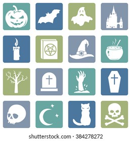 Vector Set of Halloween Icons