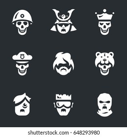 Vector Set of Halloween Monsters Icons.
