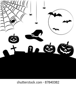 Vector set in Halloween style