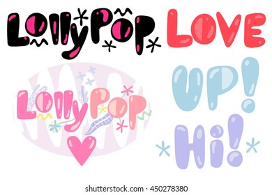 Vector set of hand draw letters