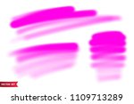 Vector set of hand drawn airbrush strokes. One color artistic hand drawn backgrounds.