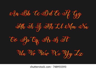Vector set of hand drawn alphabet letters