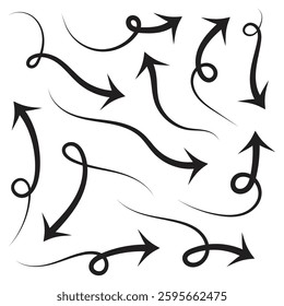 Vector Set Of Hand Drawn Arrow Collection