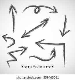 Vector set of hand drawn arrows, Illustration EPS10 great for any use.