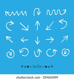 Vector set of hand drawn arrows, Illustration EPS10 great for any use.