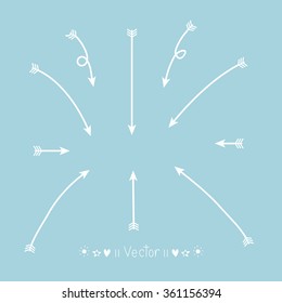 Vector set of hand drawn arrows, Illustration EPS10 great for any use.