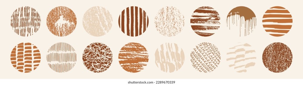 Vector set of hand drawn artistic textures. Grungy social media icons collection. Hand drawn texture design elements. Highlight covers for social media. Isolated marker pen ink sketchy scrawl drawings