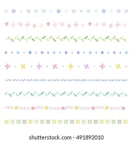 Vector set of hand drawn borders