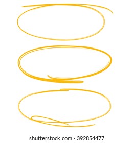 vector set of hand drawn circle markers