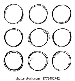 A vector set of hand drawn circles, great for presentations, price labels, message note and design element.
