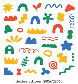 Vector Set of Hand Drawn Doodle Shape