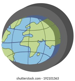 vector set of hand drawn earth