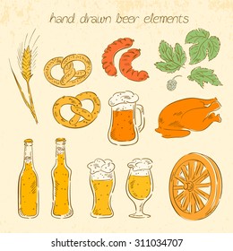 Vector set of hand drawn elements. Welcome to use it to create your own awesome illustration.