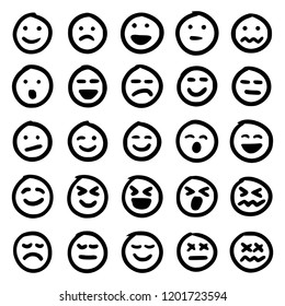 Vector Icons Smiley Faces Stock Vector (Royalty Free) 133283777