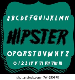 Vector set of hand drawn fonts typeface ABC alphabet letters