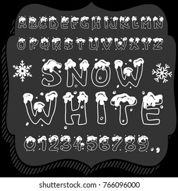 Vector set hand drawn fonts ABC typeface alphabet letters
